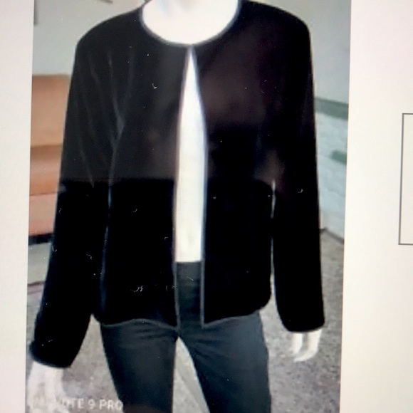 Eileen Fisher Jackets & Blazers - Eileen Fisher Black Velvet/Silk Jacket